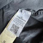 Stone Island navy overshirt with multi pockets and iconic compass logo.