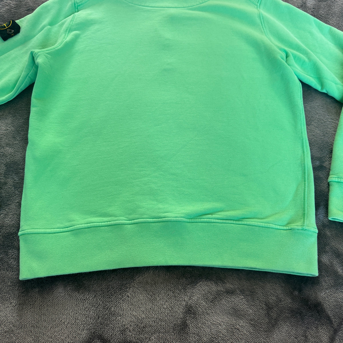 Authentic Stone Island Green 3/4 Zip Sweater – Medium