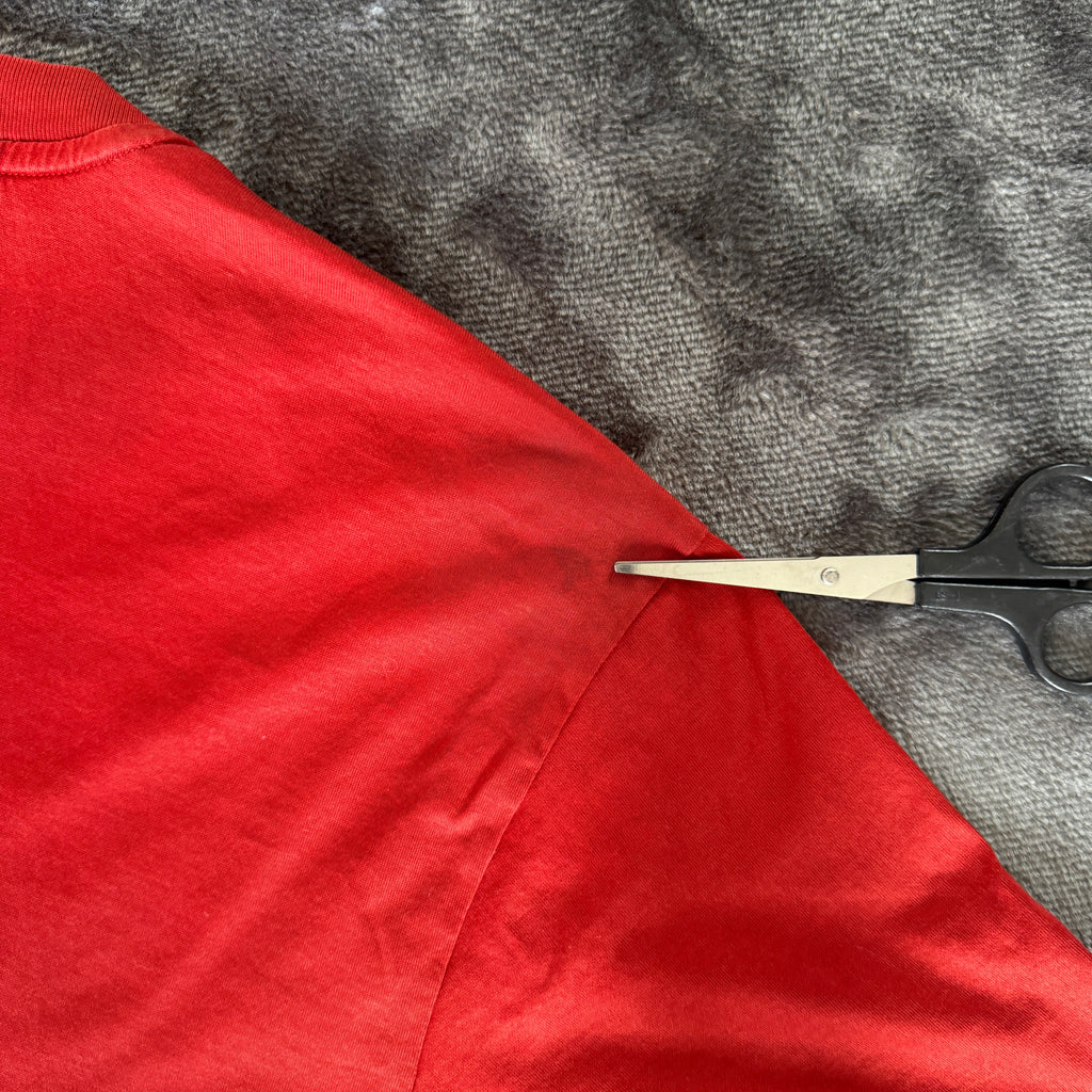 Stone Island Red Compass Logo T-Shirt - Small