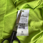 Stone Island Lime Green Patch Logo T-Shirt - Small