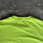 Stone Island Lime Green Patch Logo T-Shirt - Small