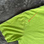 Stone Island Lime Green Patch Logo T-Shirt - Small