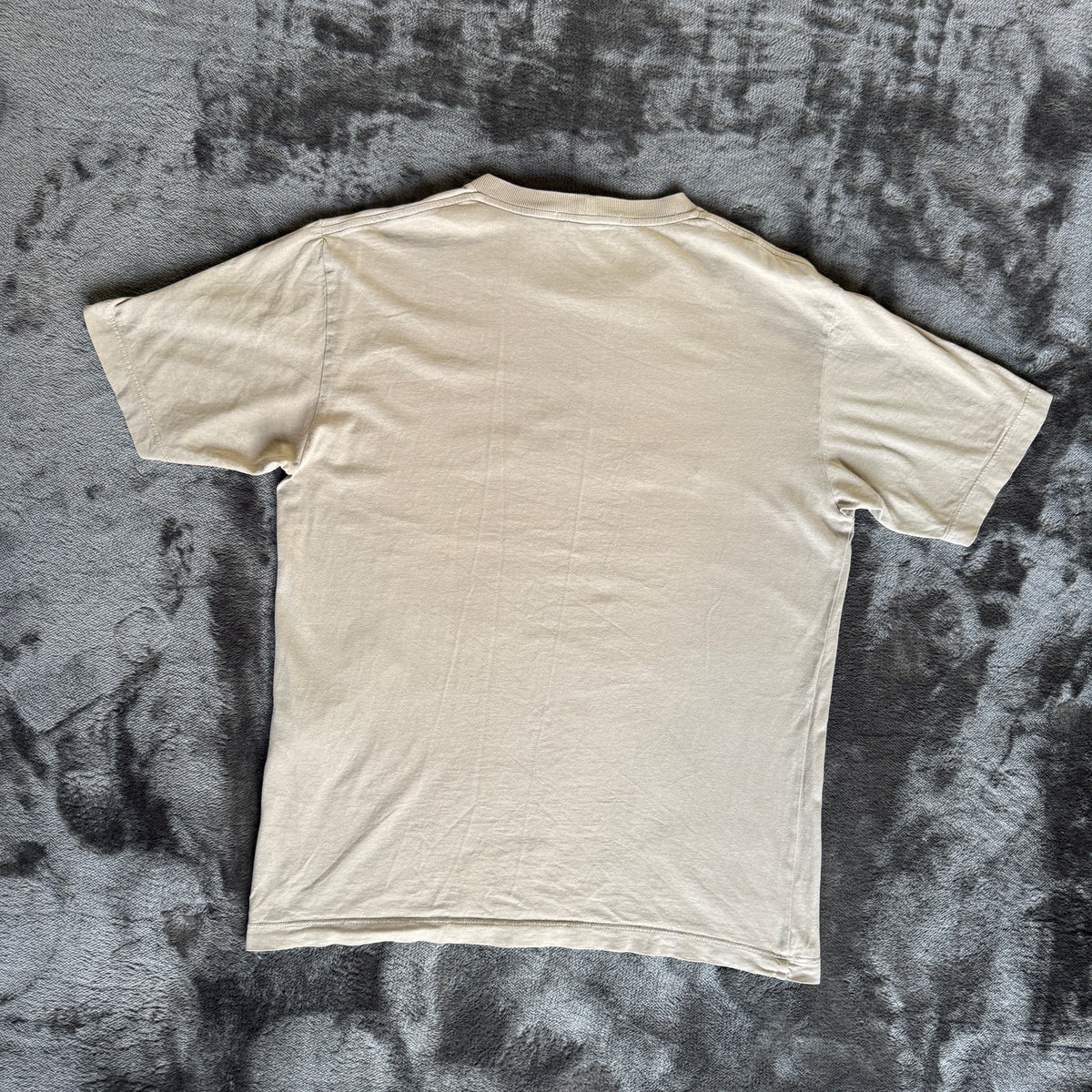 Stone Island Beige Stitched Spell Out T-Shirt - Small