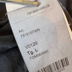 Stone Island black overshirt with logo patch and button-up front detail.