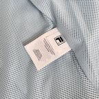 Fila lightweight hooded jacket light sky blue embroidered chest logo gold-tone zip hardware
